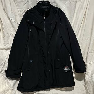 Women's HFX Black Rain and Wind Resistant Jacket, Travel, Explore, Casual.